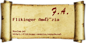 Flikinger Amázia névjegykártya